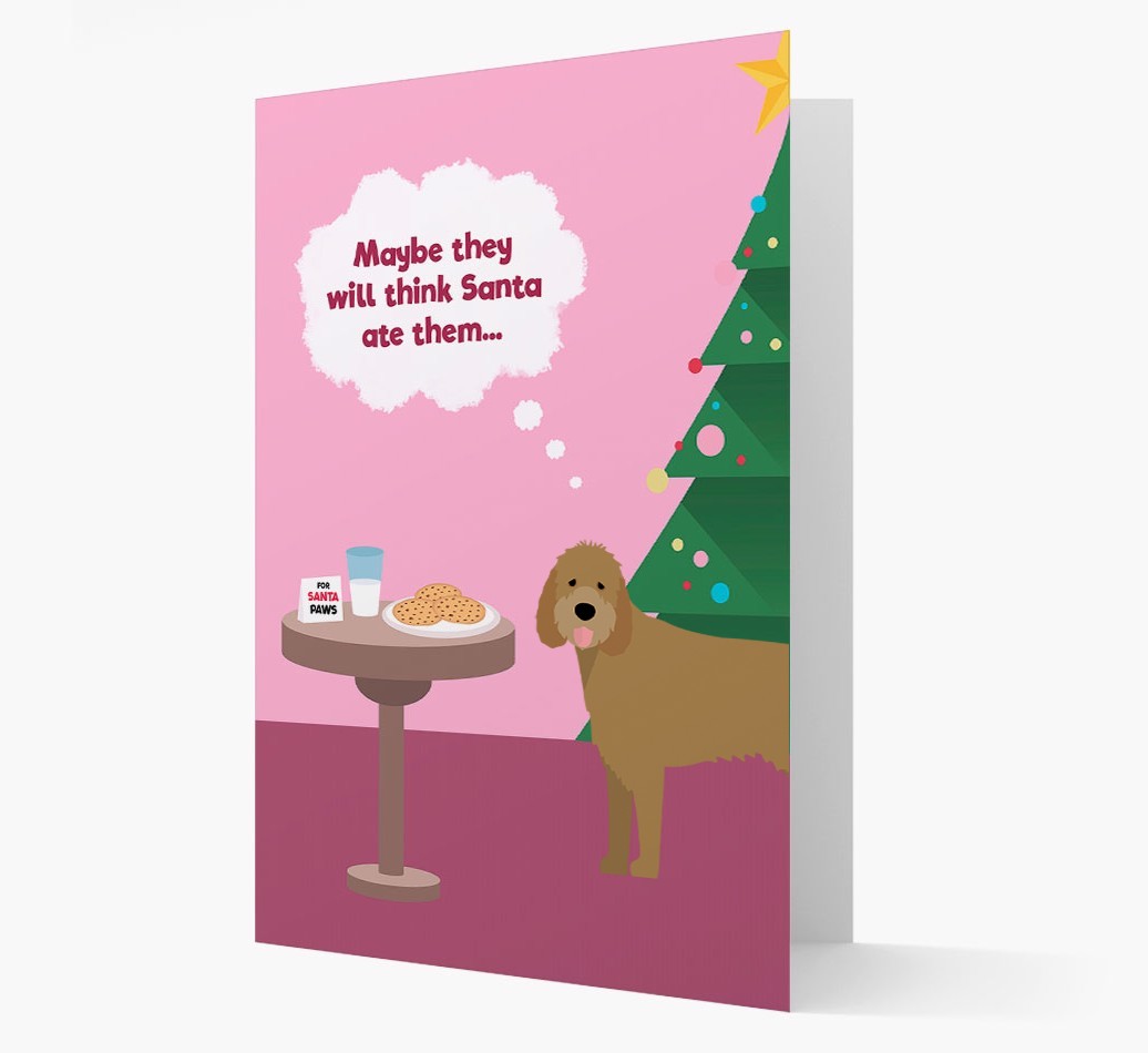 'Santa's Cookies' - Personalized {breedFullName} Christmas Card
