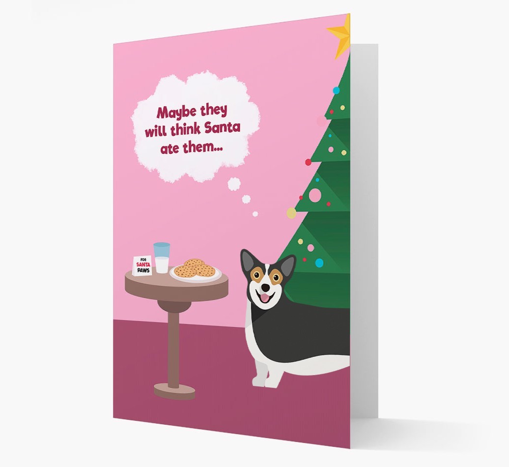 'Santa's Cookies' - Personalized {breedFullName} Christmas Card