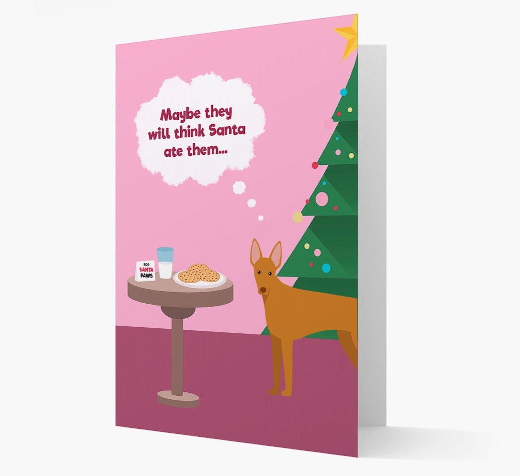 'Santa's Cookies' - Personalized {breedFullName} Christmas Card