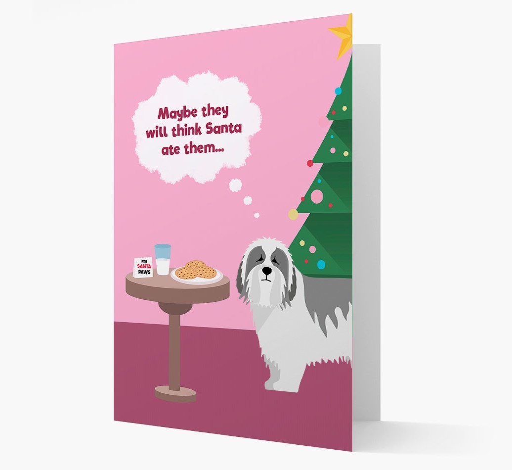 'Santa's Cookies' - Personalized {breedFullName} Christmas Card