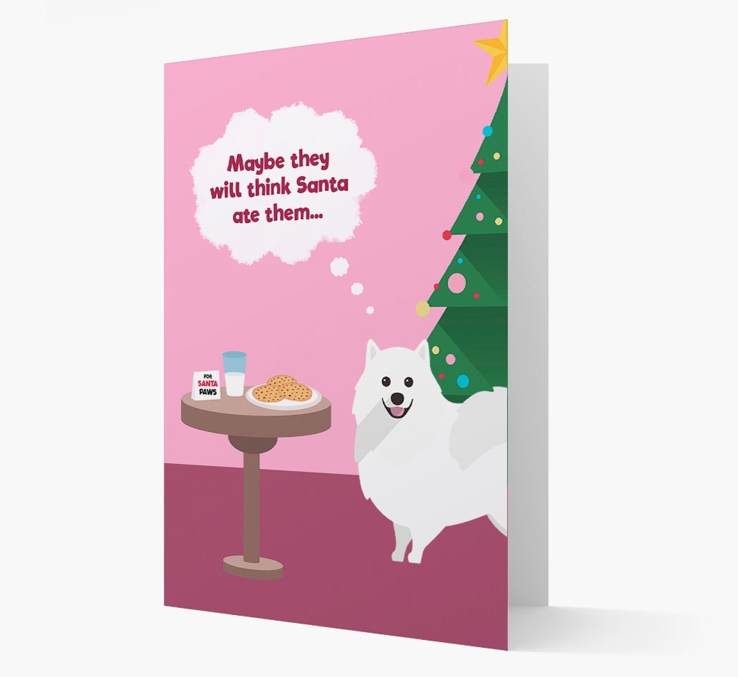 'Santa's Cookies' - Personalised {breedFullName} Christmas Card