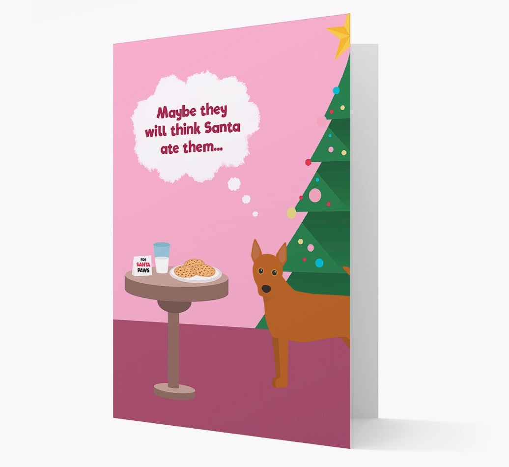 'Santa's Cookies' - Personalized {breedFullName} Christmas Card