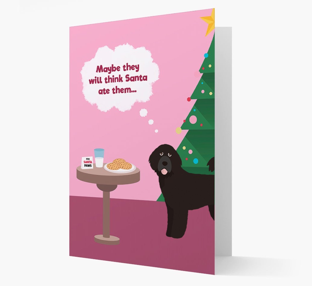'Santa's Cookies' - Personalized {breedFullName} Christmas Card