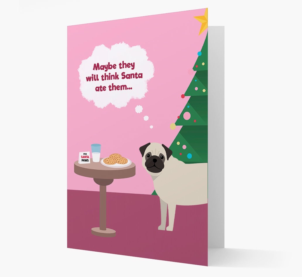 'Santa's Cookies' - Personalized {breedFullName} Christmas Card
