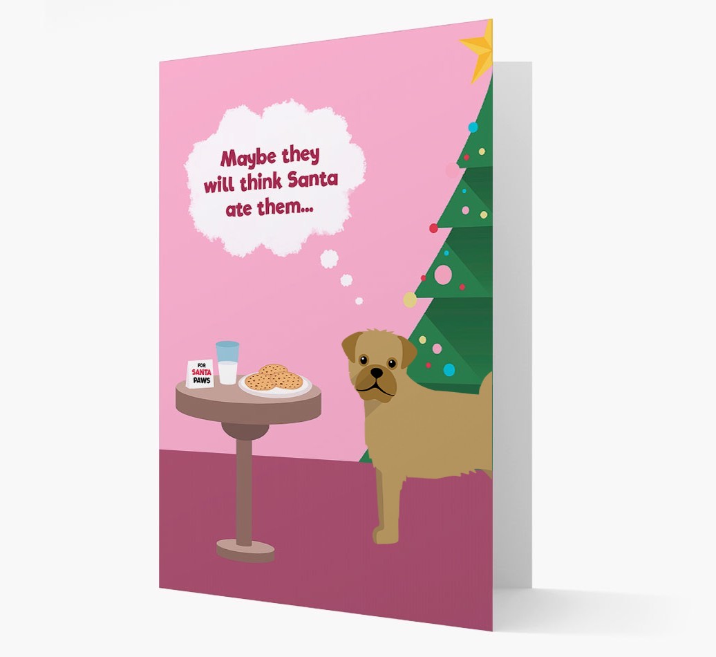 'Santa's Cookies' - Personalized {breedFullName} Christmas Card