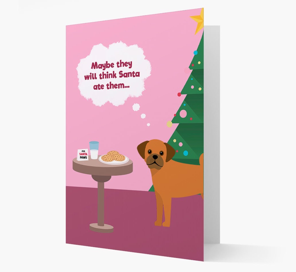 'Santa's Cookies' - Personalized {breedFullName} Christmas Card