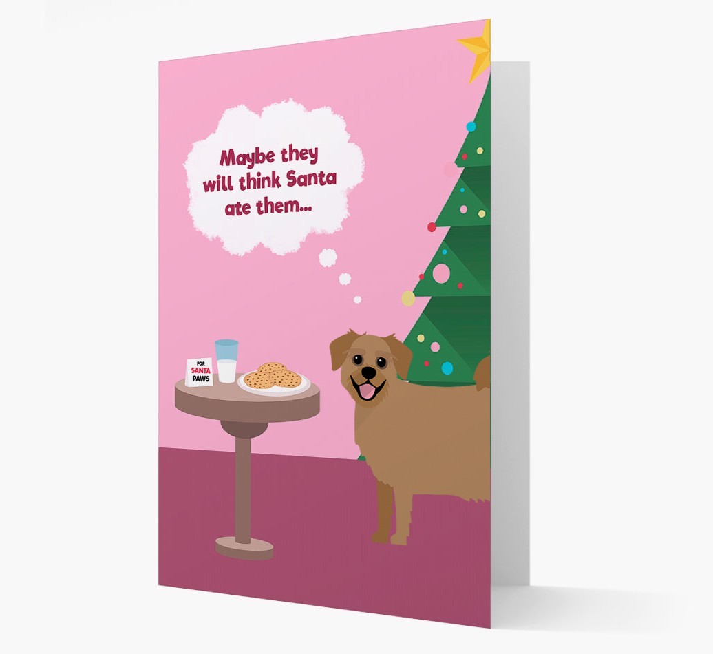 'Santa's Cookies' - Personalized {breedFullName} Christmas Card