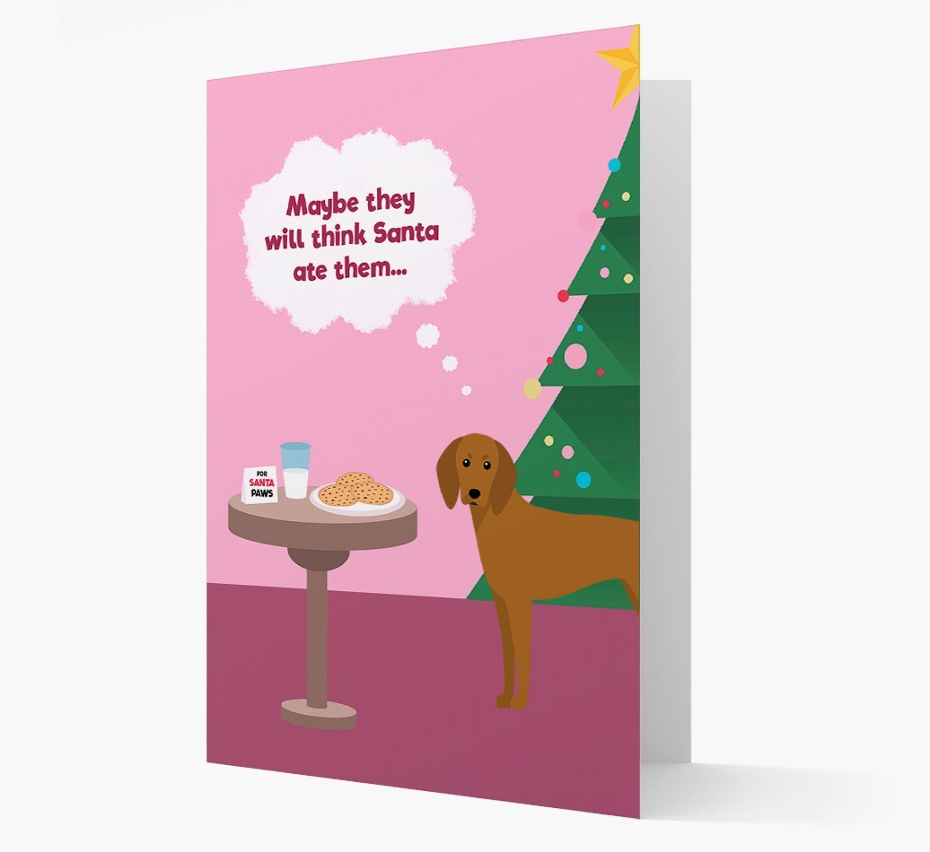 'Santa's Cookies' - Personalised {breedFullName} Christmas Card