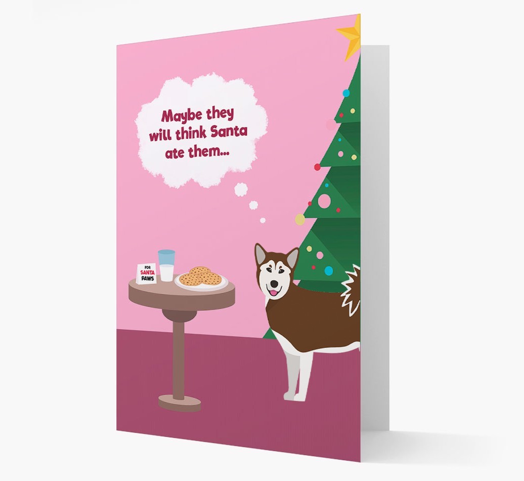 'Santa's Cookies' - Personalized {breedFullName} Christmas Card