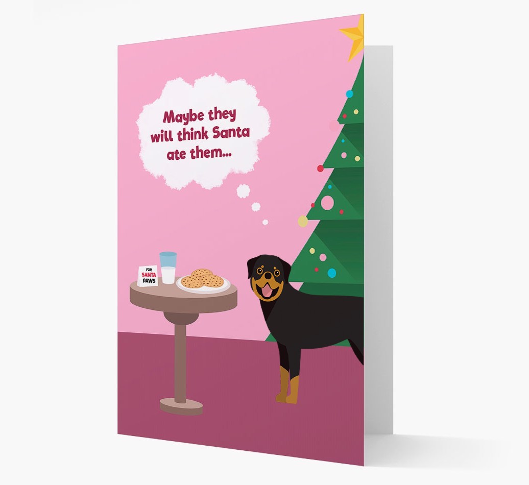 'Santa's Cookies' - Personalized {breedFullName} Christmas Card