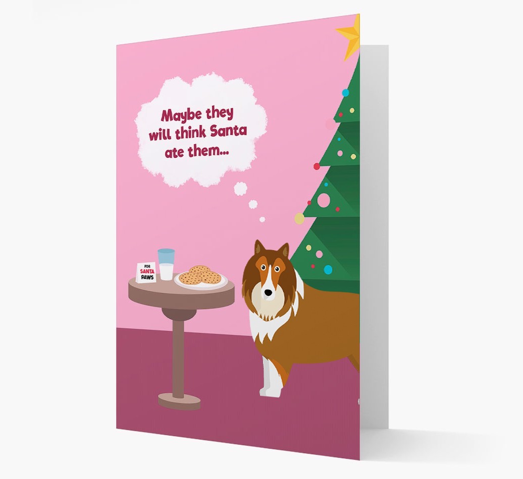 'Santa's Cookies' - Personalized {breedFullName} Christmas Card