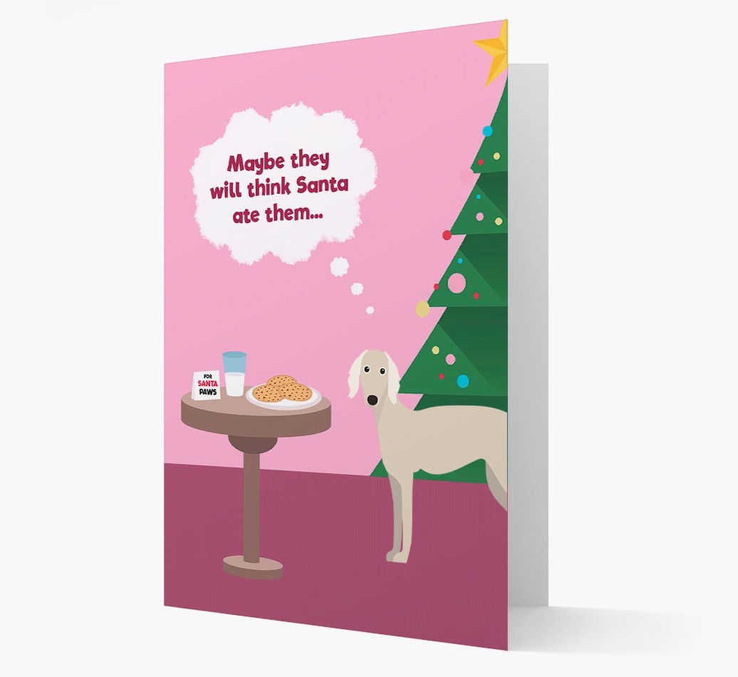 'Santa's Cookies' - Personalized {breedFullName} Christmas Card