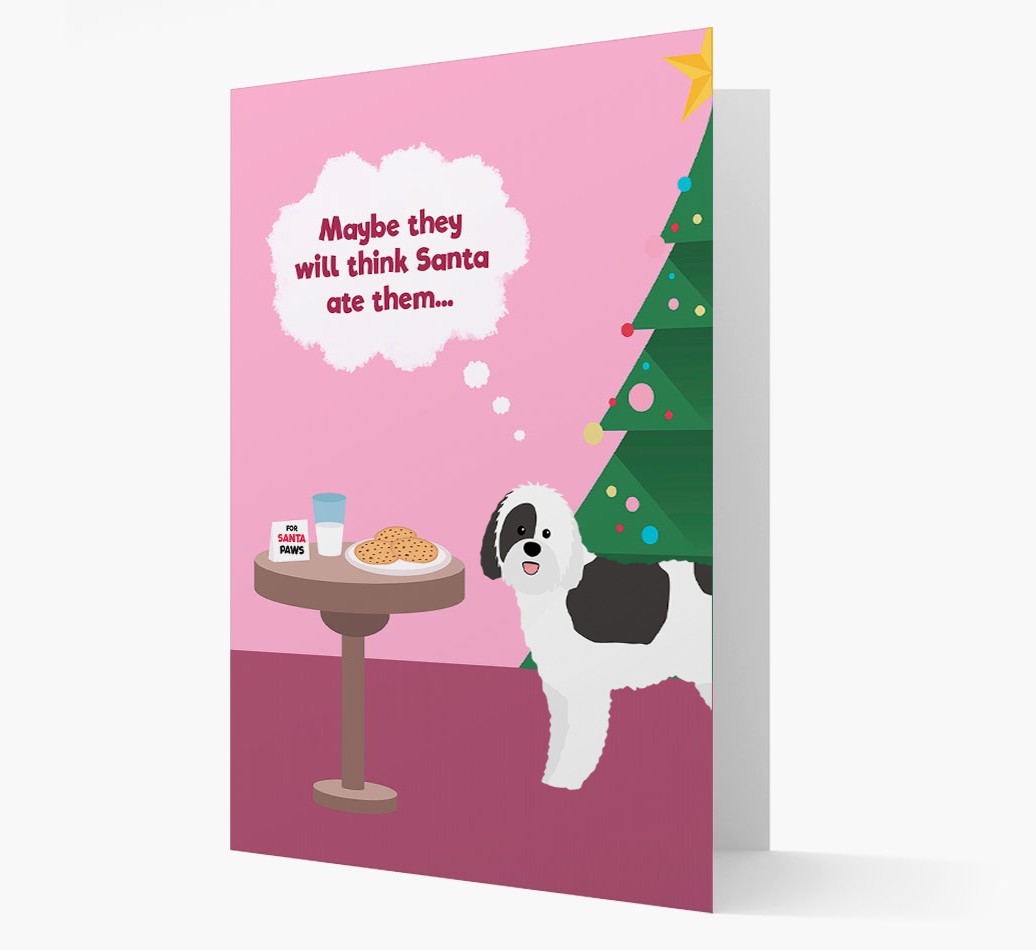 'Santa's Cookies' - Personalized {breedFullName} Christmas Card
