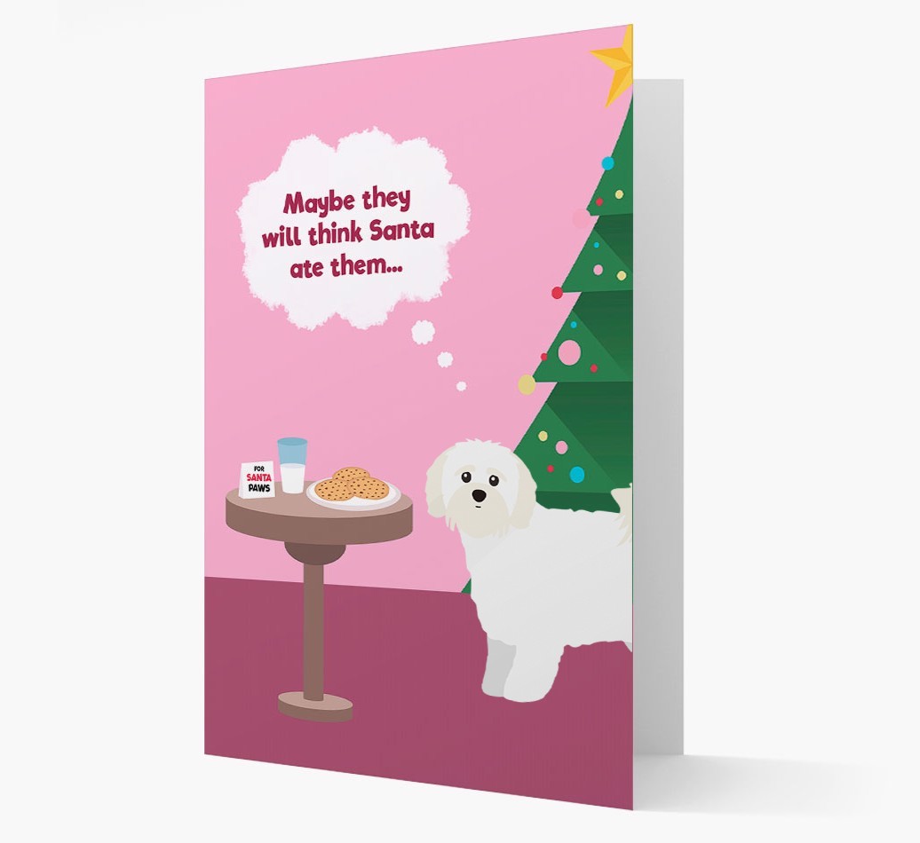 'Santa's Cookies' - Personalized {breedFullName} Christmas Card