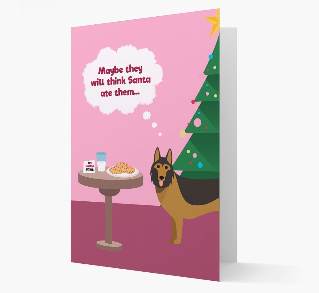 'Santa's Cookies' - Personalized {breedFullName} Christmas Card