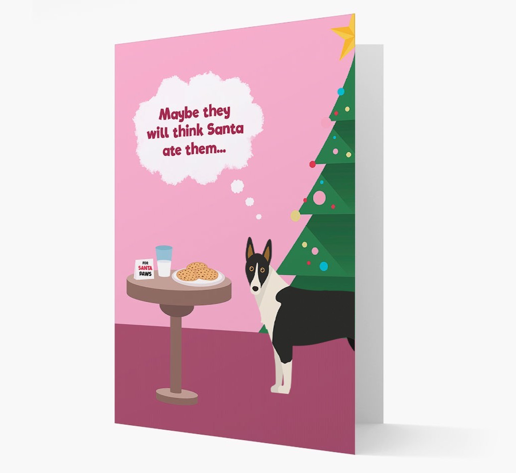 'Santa's Cookies' - Personalized {breedFullName} Christmas Card