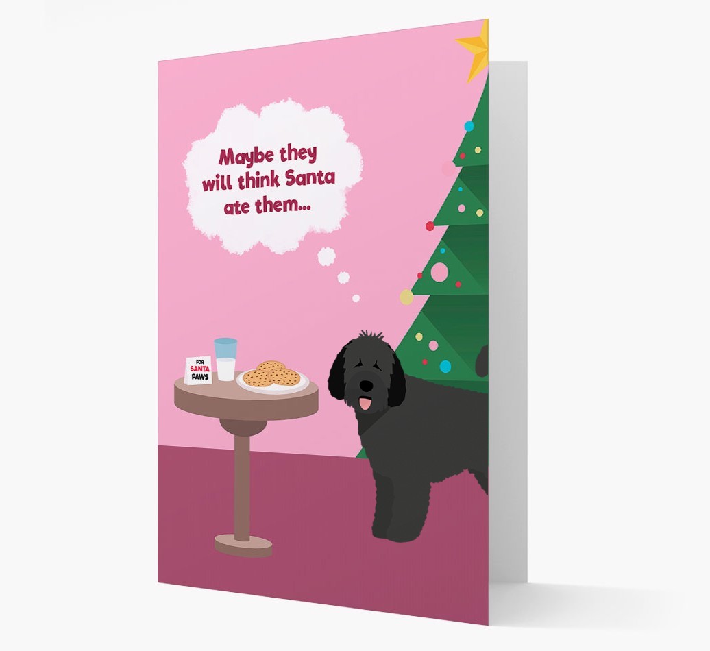 'Santa's Cookies' - Personalized {breedFullName} Christmas Card