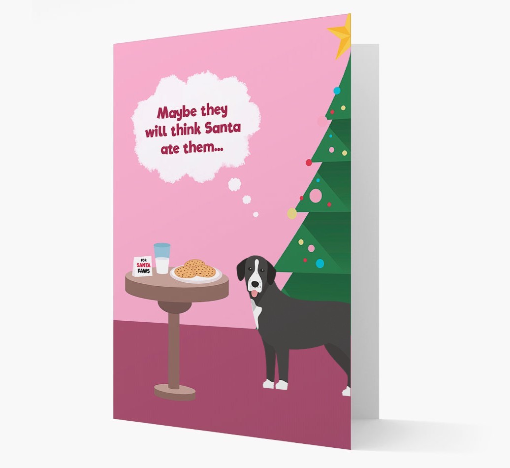 'Santa's Cookies' - Personalized {breedFullName} Christmas Card