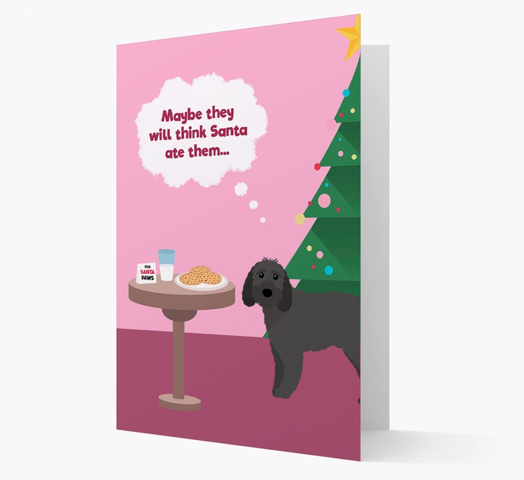 'Santa's Cookies' - Personalized {breedFullName} Christmas Card
