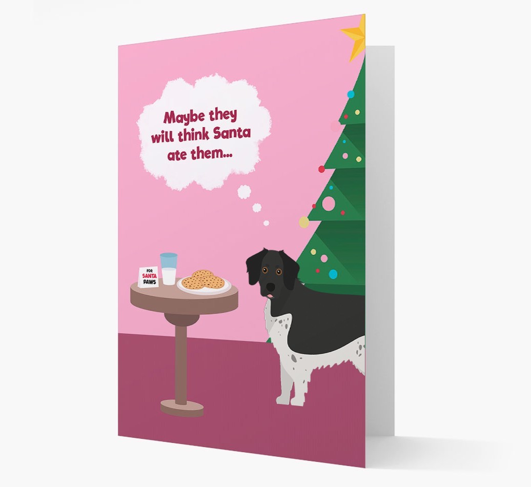 'Santa's Cookies' - Personalized {breedFullName} Christmas Card