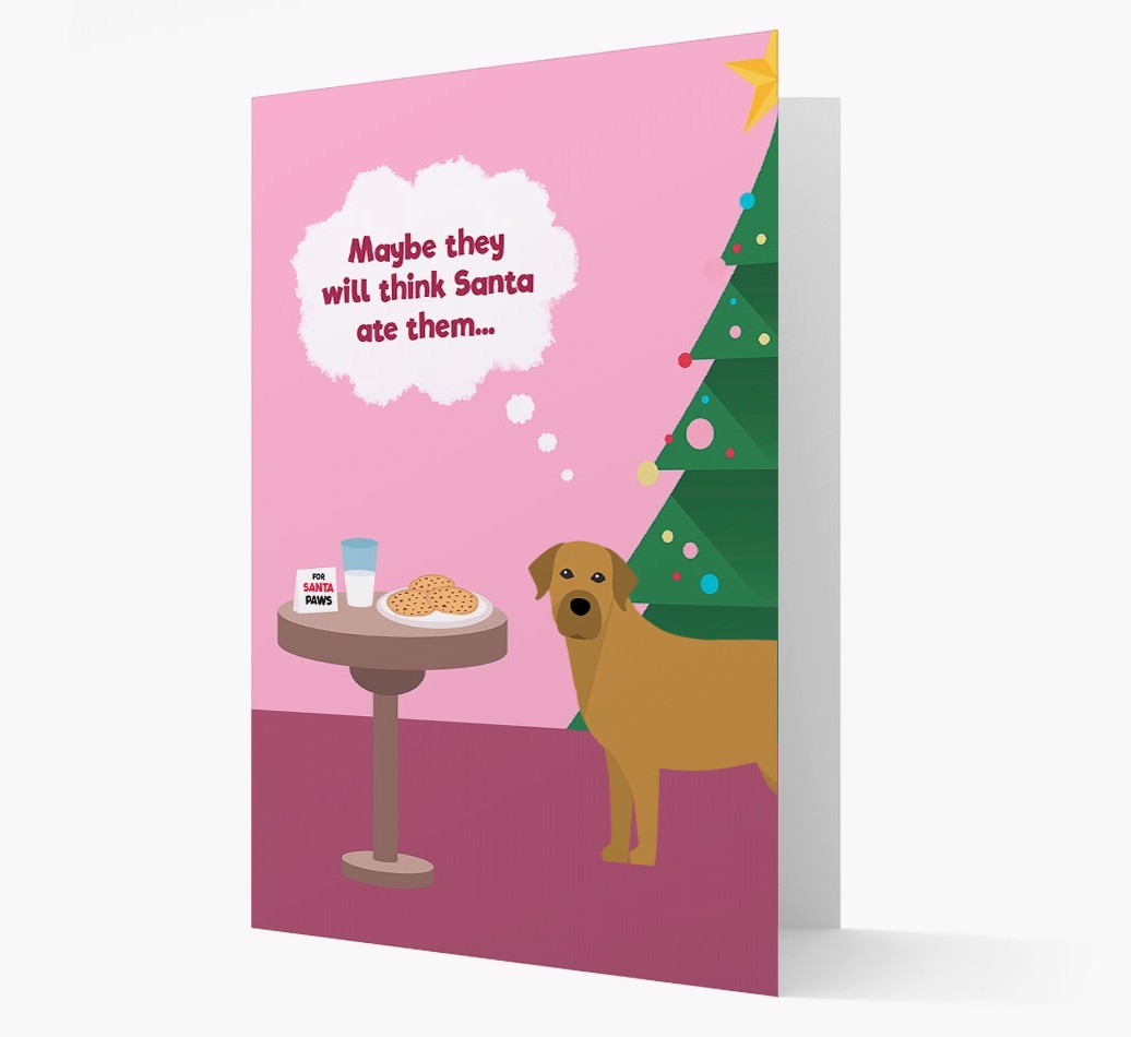 'Santa's Cookies' - Personalized {breedFullName} Christmas Card