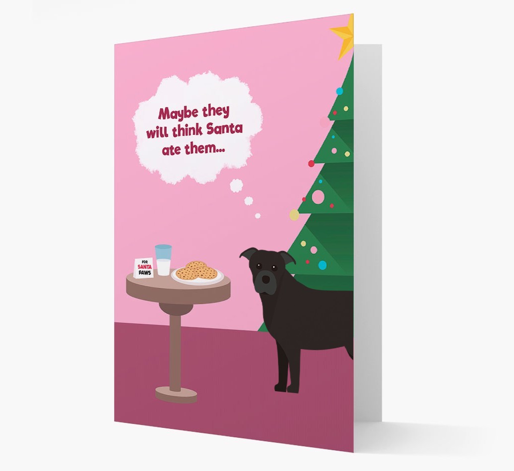 'Santa's Cookies' - Personalized {breedFullName} Christmas Card