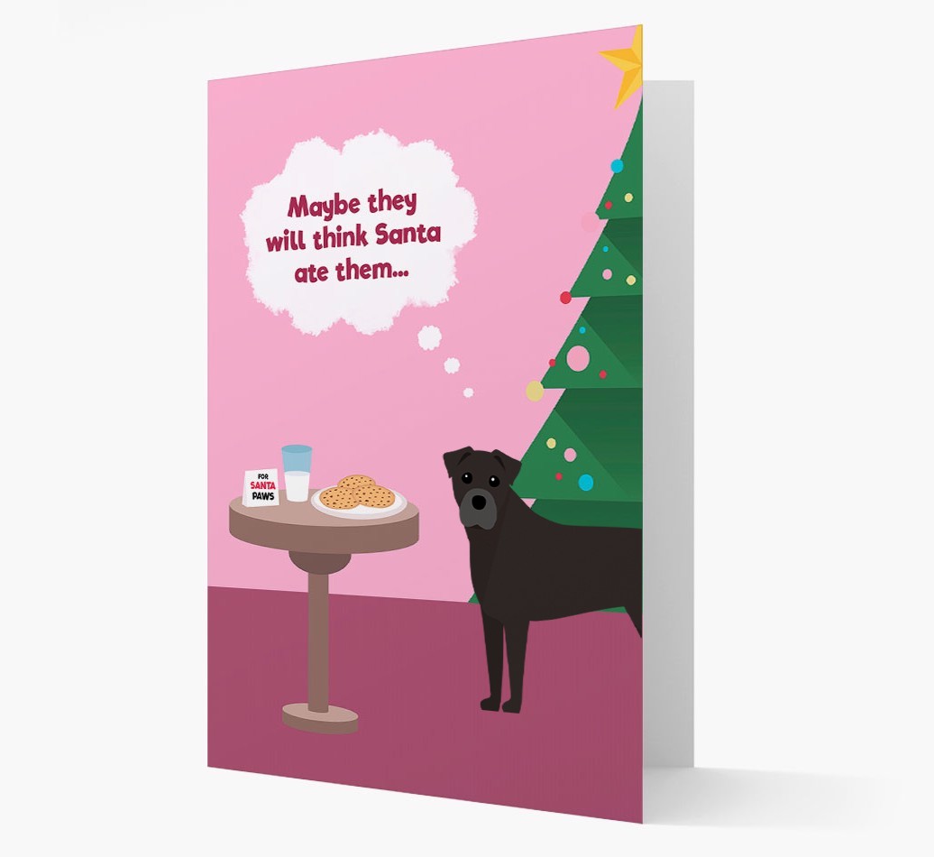 'Santa's Cookies' - Personalized {breedFullName} Christmas Card