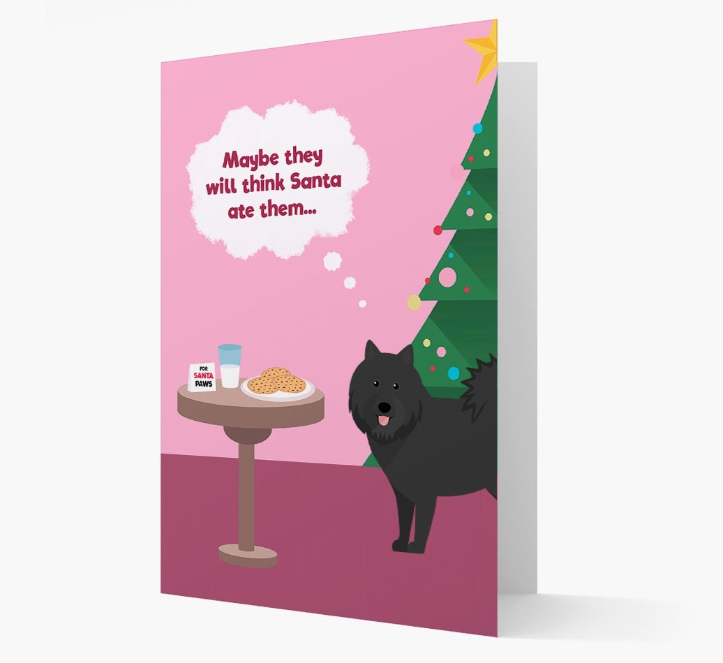 'Santa's Cookies' - Personalized {breedFullName} Christmas Card