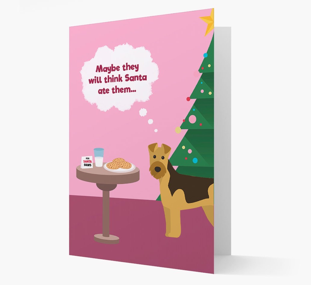 'Santa's Cookies' - Personalized {breedFullName} Christmas Card