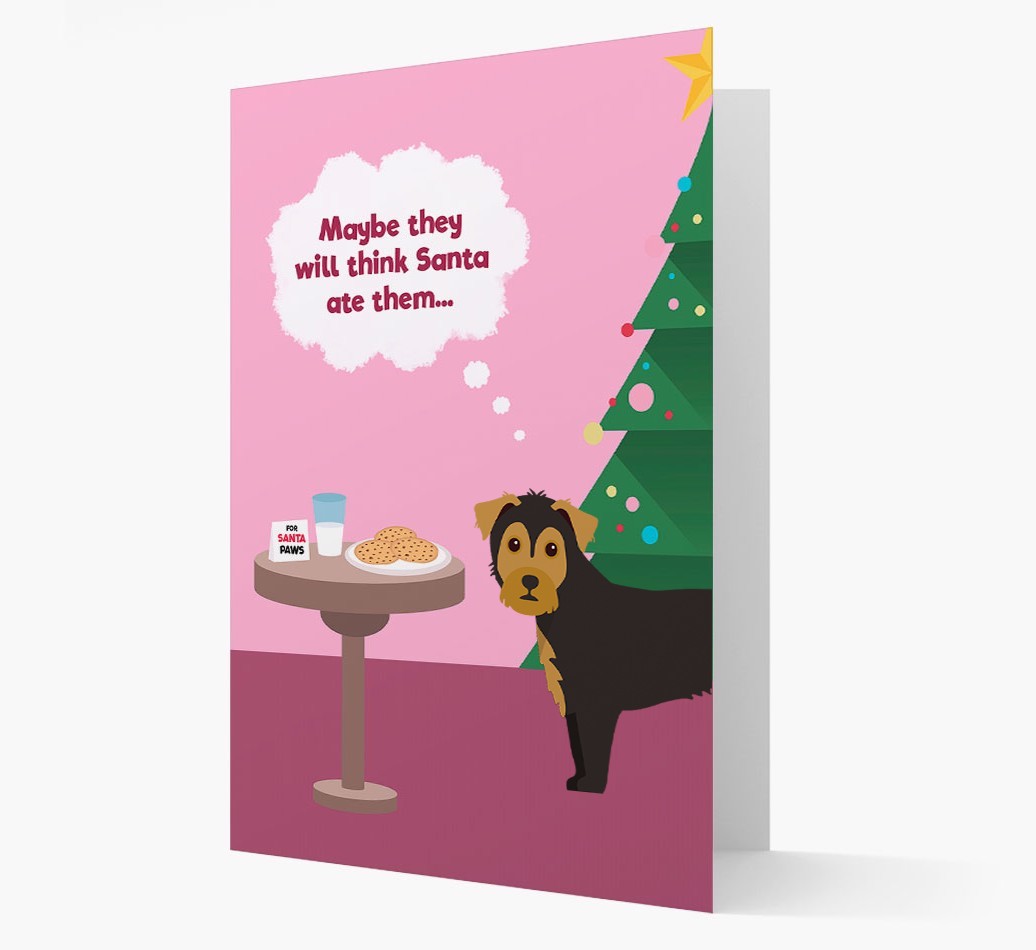 'Santa's Cookies' - Personalized {breedFullName} Christmas Card