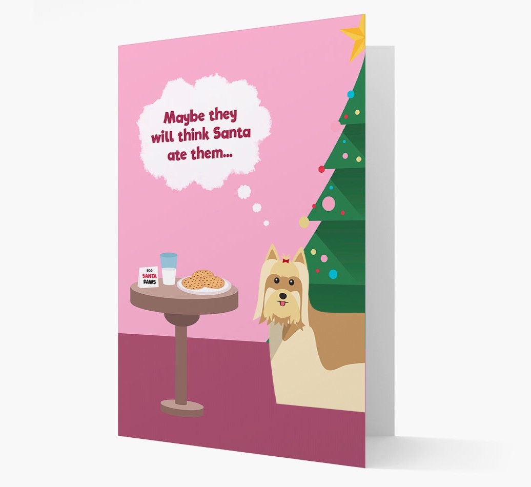 'Santa's Cookies' - Personalized {breedFullName} Christmas Card