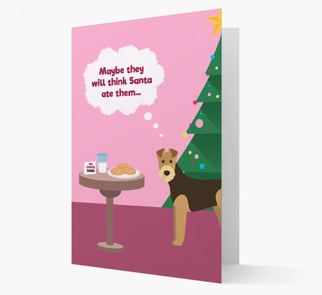 'Santa's Cookies' - Personalized {breedFullName} Christmas Card