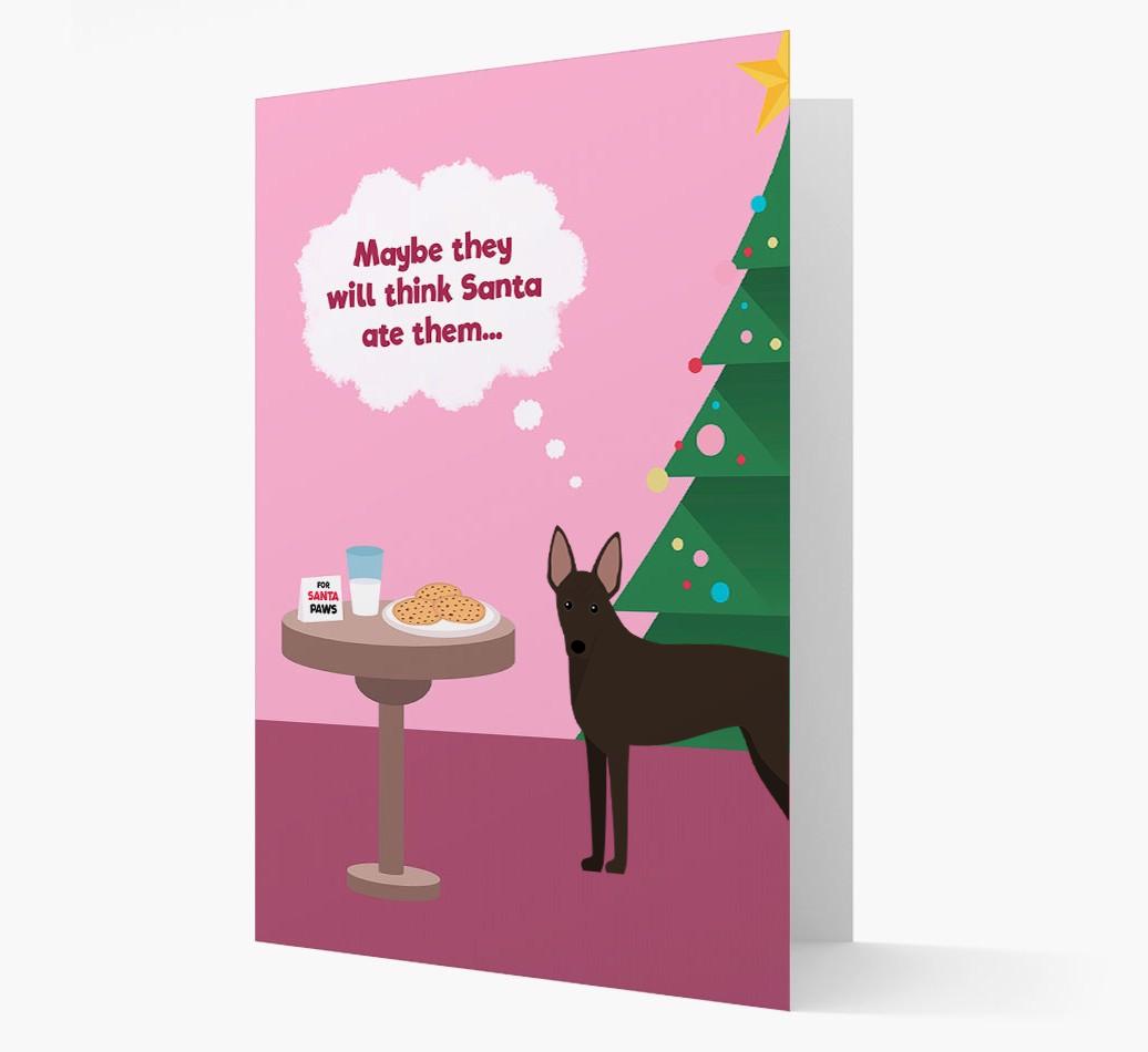 'Santa's Cookies' - Personalized {breedFullName} Christmas Card