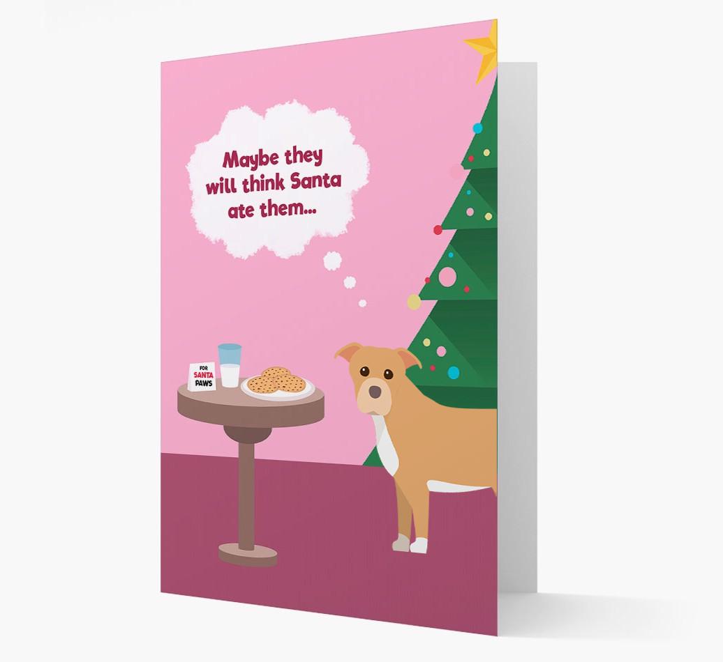 'Santa's Cookies' - Personalized {breedFullName} Christmas Card