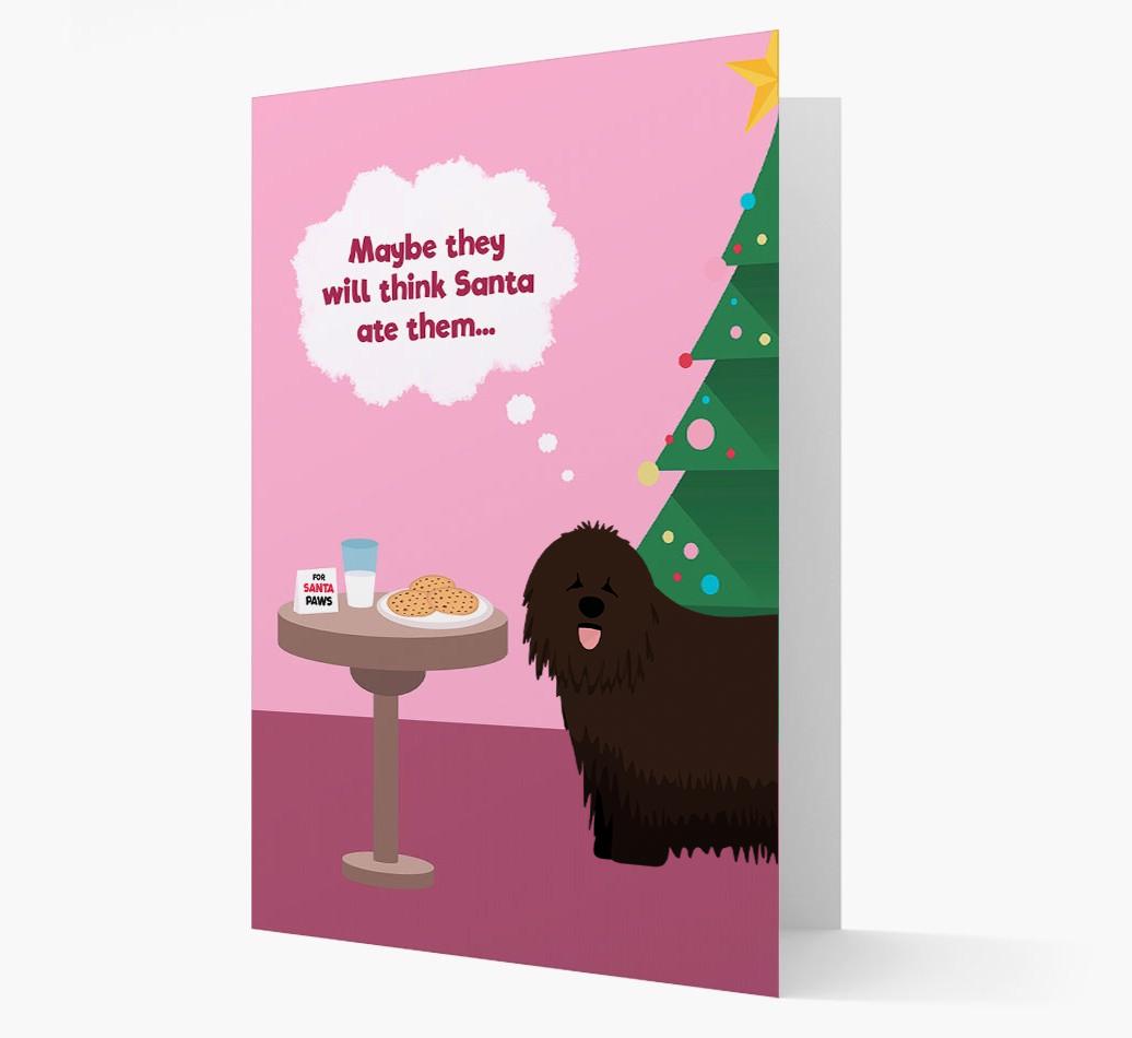 'Santa's Cookies' - Personalized {breedFullName} Christmas Card