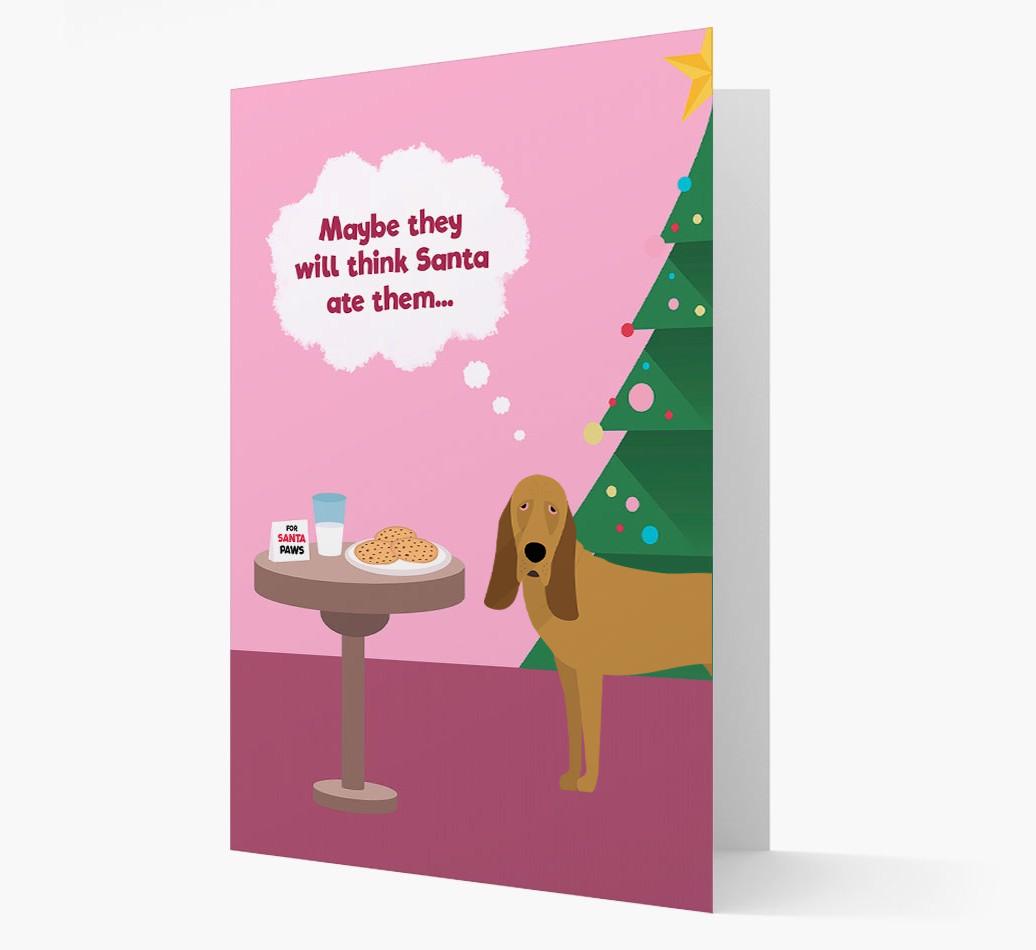 'Santa's Cookies' - Personalized {breedFullName} Christmas Card