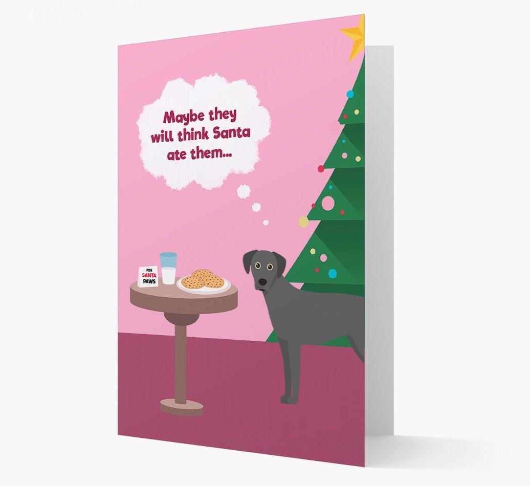 'Santa's Cookies' - Personalized {breedFullName} Christmas Card