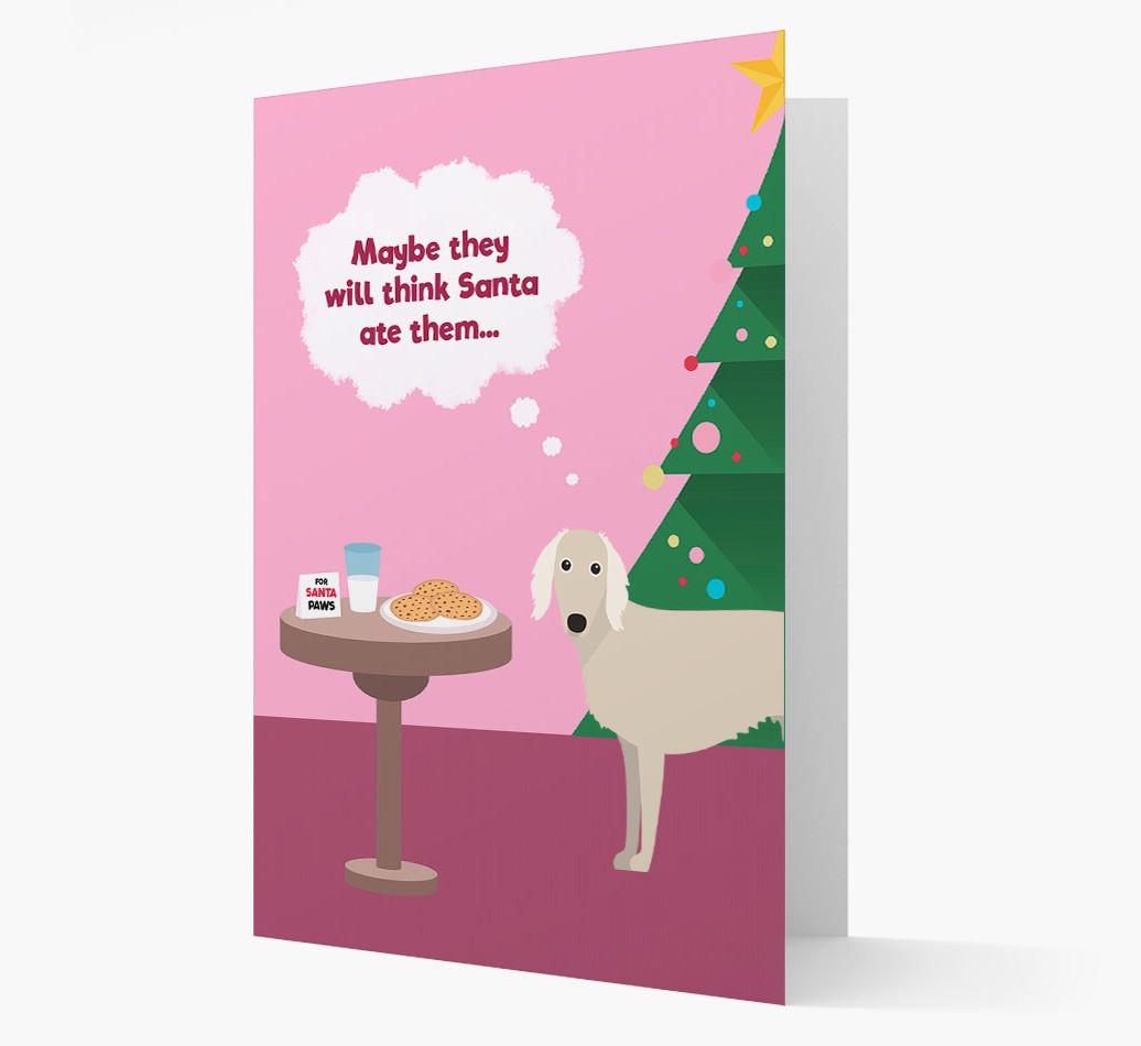 'Santa's Cookies' - Personalized {breedFullName} Christmas Card