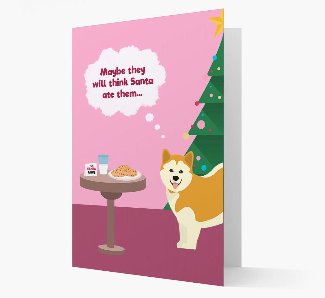 'Santa's Cookies' - Personalized {breedFullName} Christmas Card