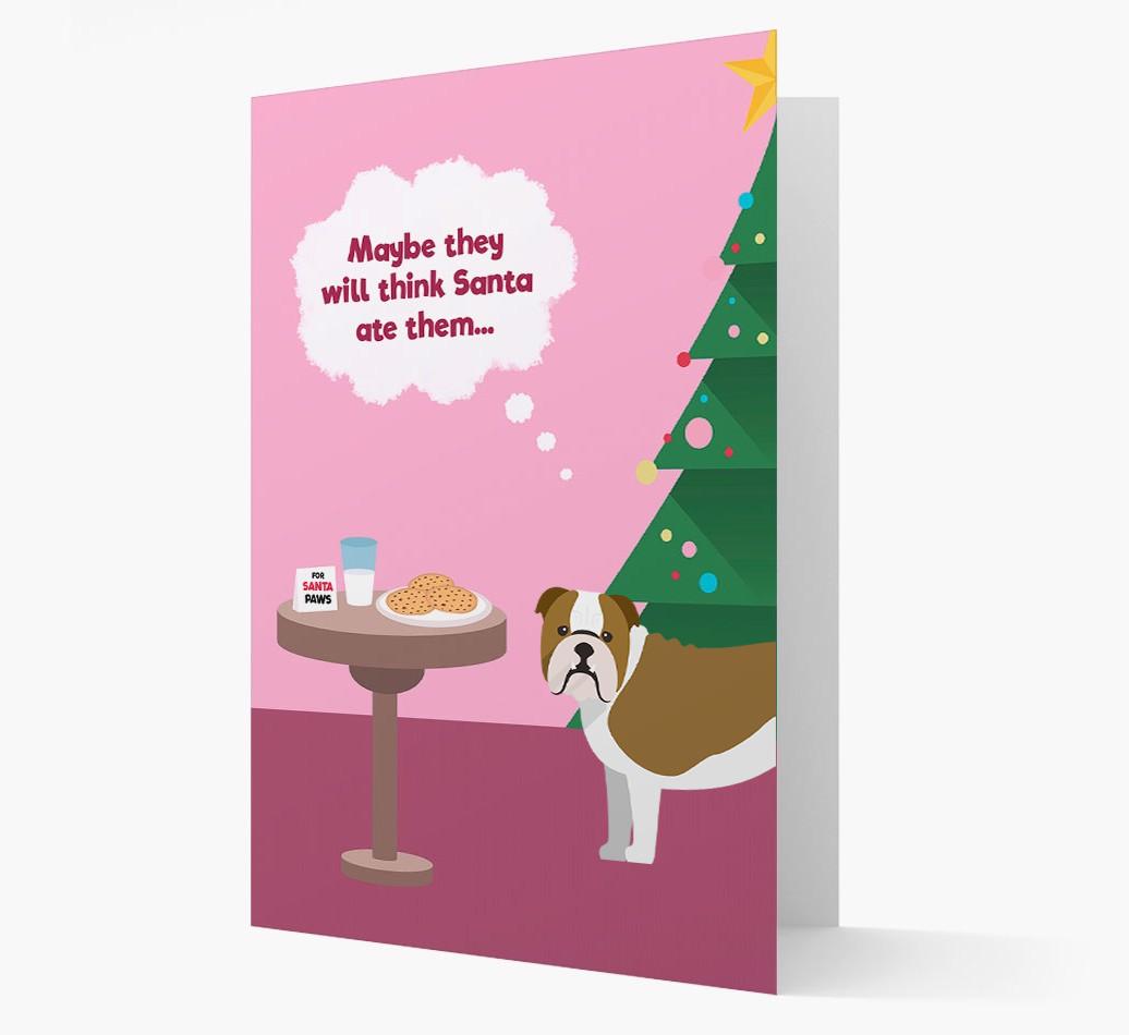'Santa's Cookies' - Personalized {breedFullName} Christmas Card