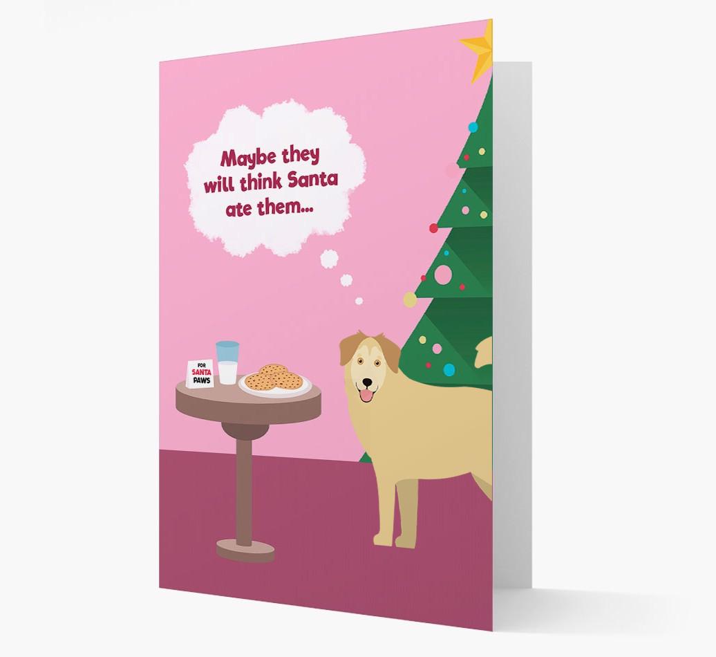 'Santa's Cookies' - Personalized {breedFullName} Christmas Card