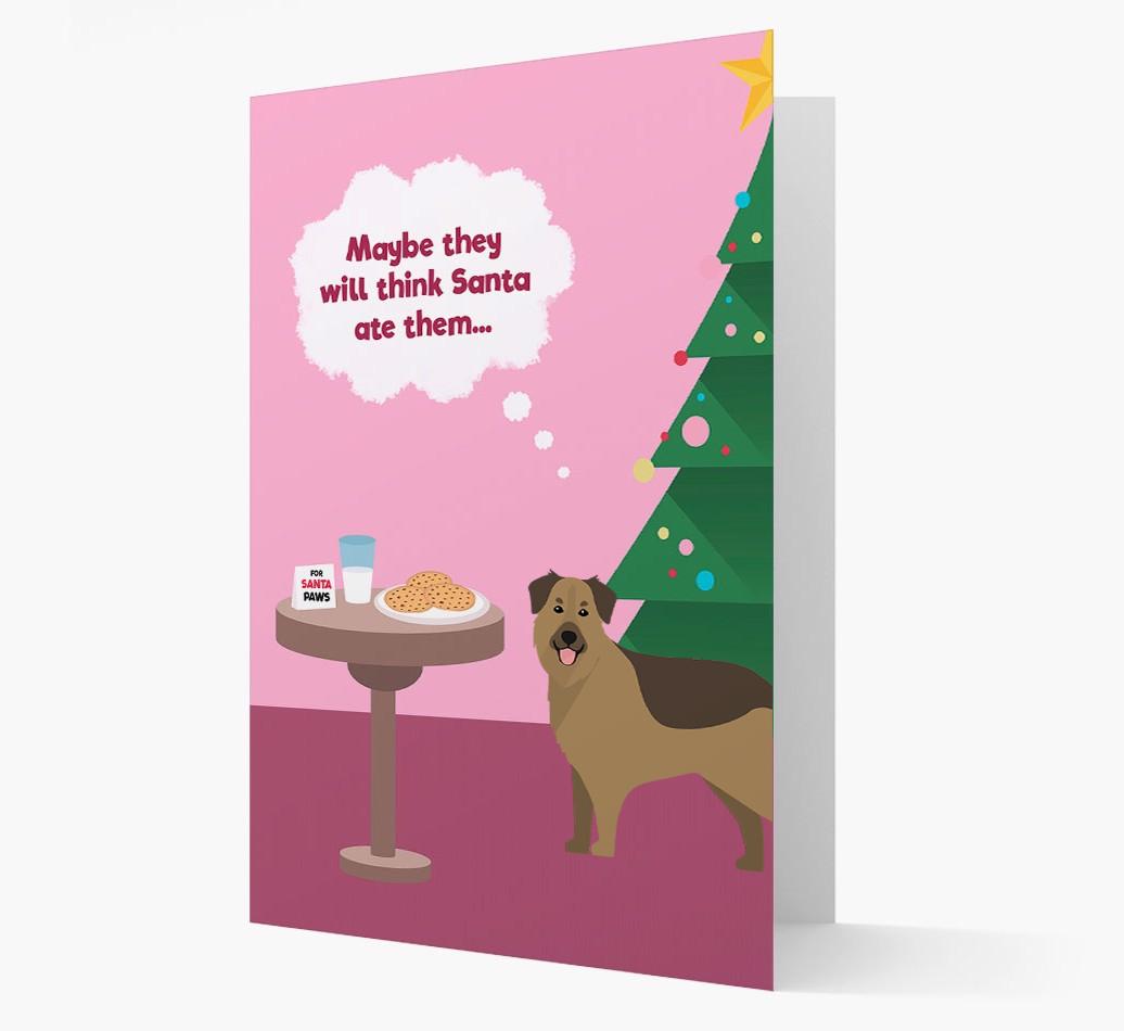 'Santa's Cookies' - Personalized {breedFullName} Christmas Card
