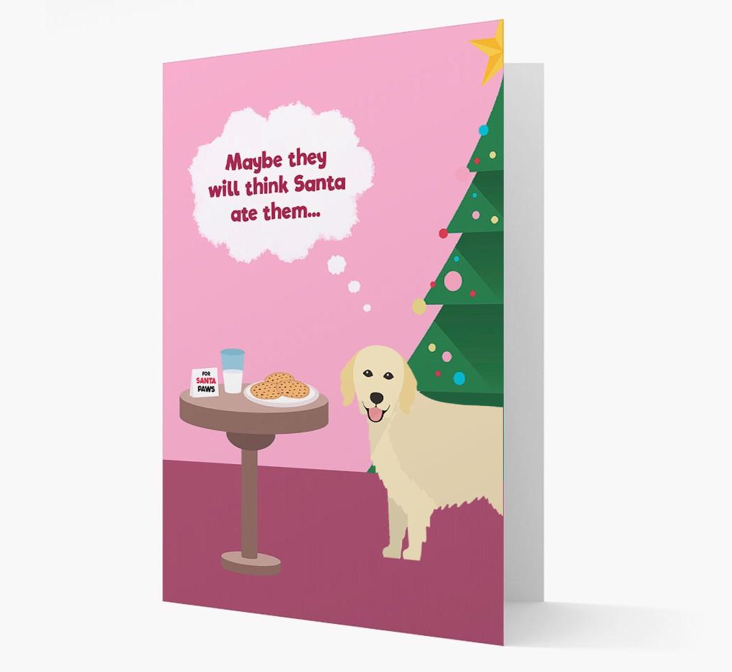'Santa's Cookies' - Personalized {breedFullName} Christmas Card
