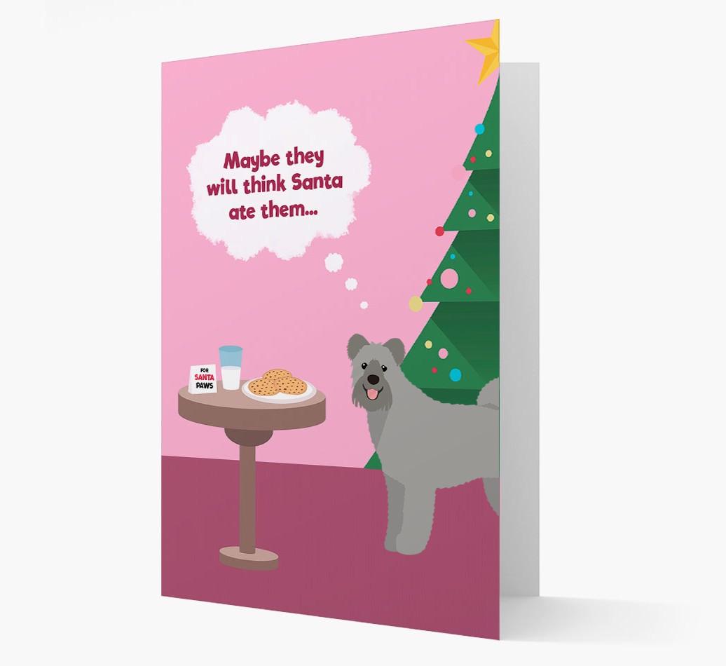 'Santa's Cookies' - Personalized {breedFullName} Christmas Card
