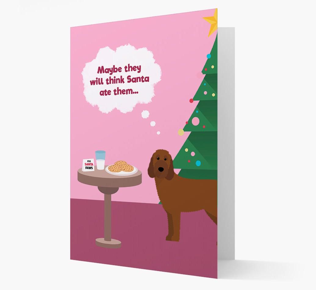 'Santa's Cookies' - Personalized {breedFullName} Christmas Card