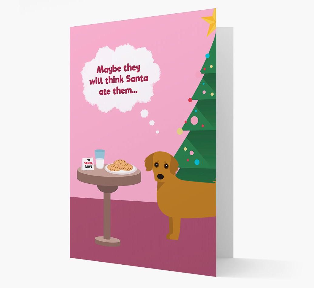 'Santa's Cookies' - Personalized {breedFullName} Christmas Card