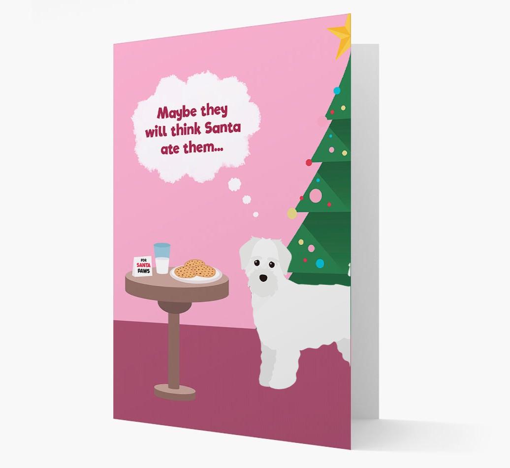 'Santa's Cookies' - Personalized {breedFullName} Christmas Card