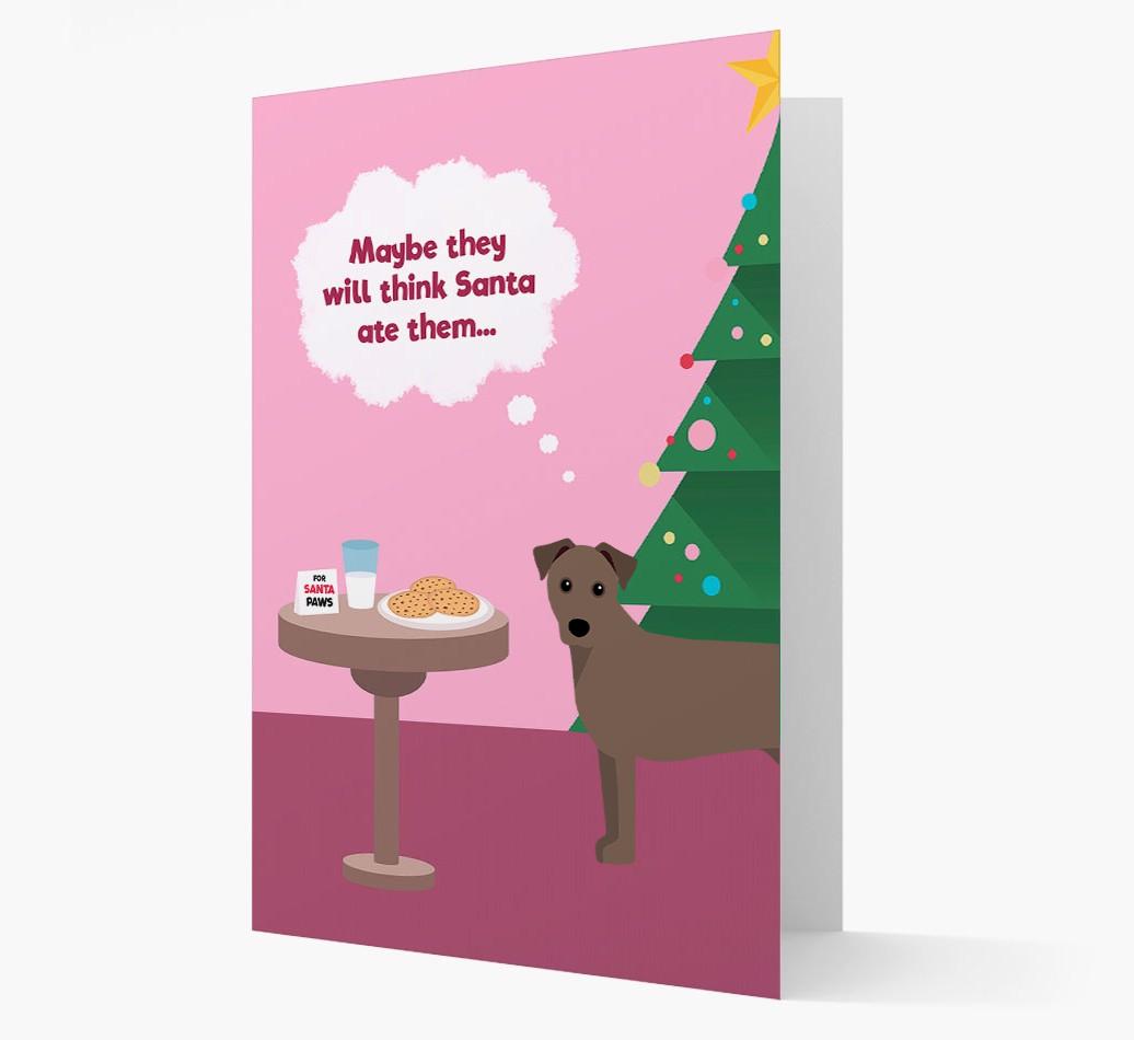 'Santa's Cookies' - Personalized {breedFullName} Christmas Card