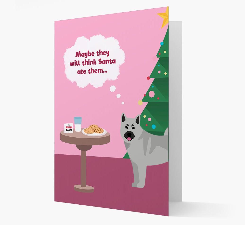 'Santa's Cookies' - Personalised {breedFullName} Christmas Card
