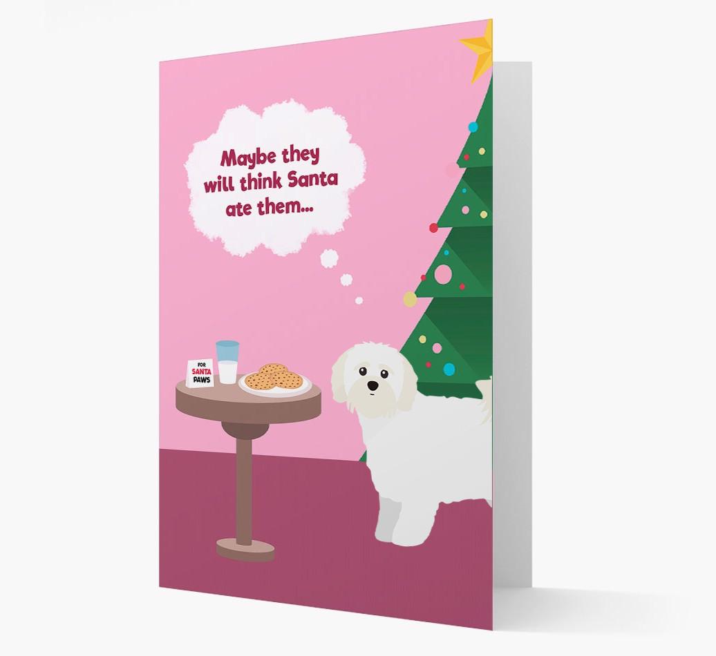 'Santa's Cookies' - Personalized {breedFullName} Christmas Card
